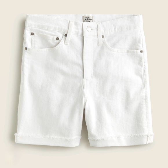 J. Crew | White Long Denim Short, 31 - Picture 1 of 11